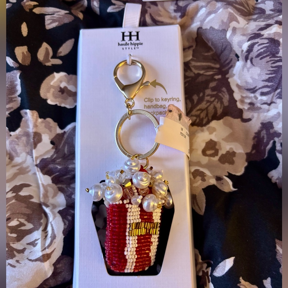 Haute Hippie Popcorn Bag charm / keychain NWT - Picture 1 of 1